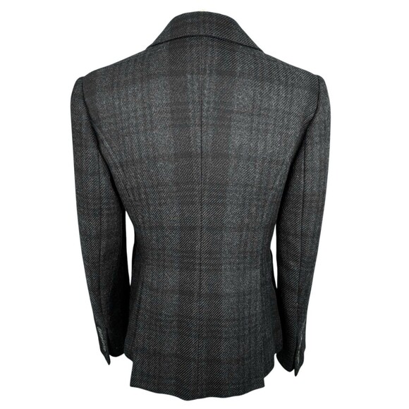 Ann Taylor Loft Womens Plaid Blazer Sz 6 Gray Office Career Preppy Old Money - Picture 3 of 15